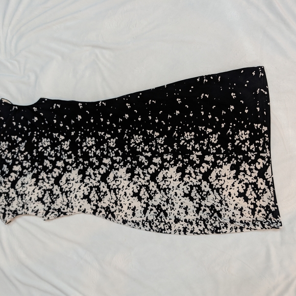 Lauren Ralph Lauren Black White Abstract Ruched Sheath Dress Size 14 Career EUC - Picture 3 of 5